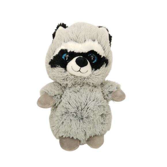Hug Fun International Grey Racoon Plush Stuffed Animal Toy Blue Glitter Eyes - Picture 1 of 5